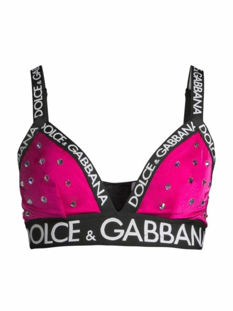 Women'S Clothing * | Dolce&Gabbana Studded Logo Bra