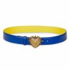 Accessories * | Dolce&Gabbana Heart Buckle Leather Belt