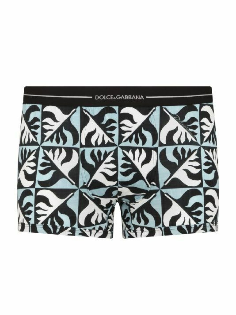 Men * | Dolce&Gabbana Printed Boxer Briefs For Men