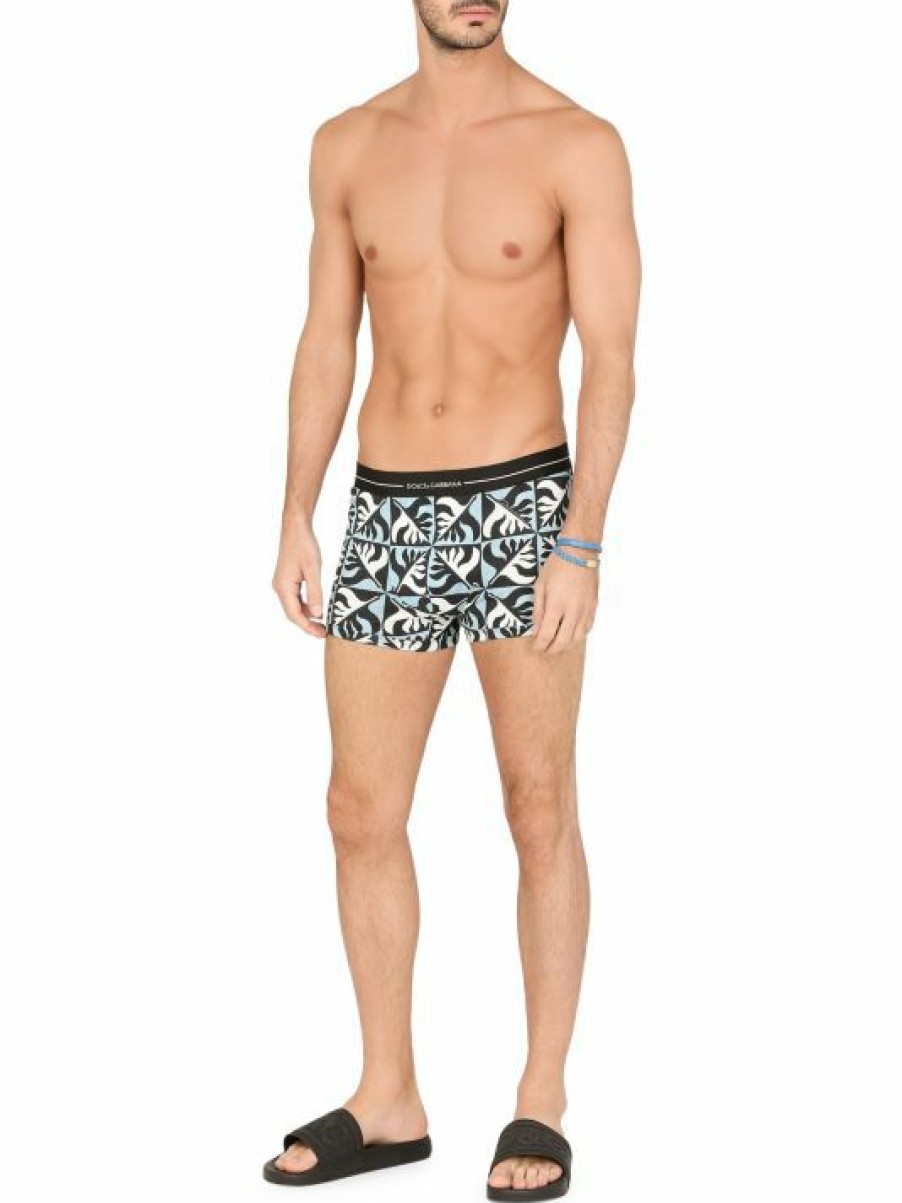 Men * | Dolce&Gabbana Printed Boxer Briefs For Men