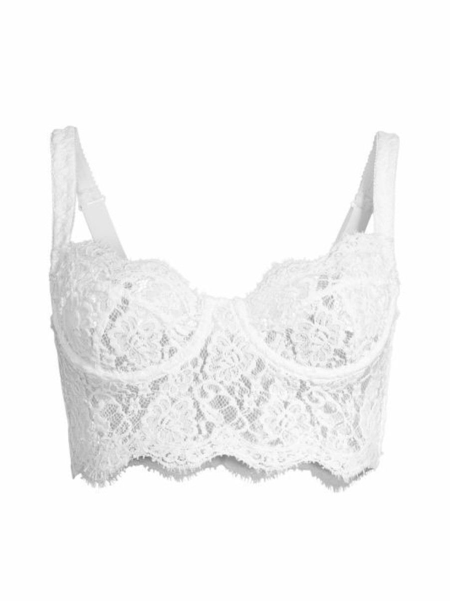 Women'S Clothing * | Dolce&Gabbana Floral Lace Longline Bra