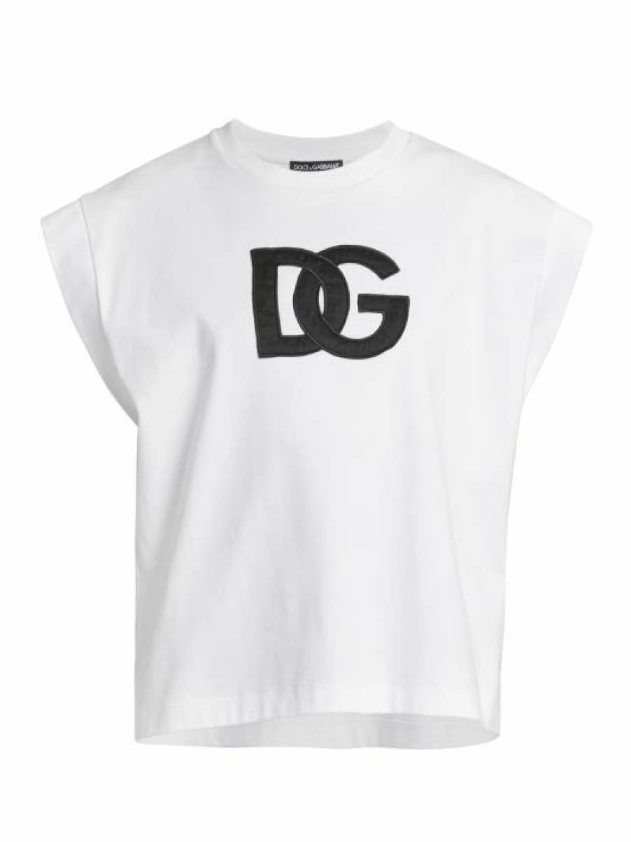 Men * | Dolce&Gabbana Logo Patch T-Shirt