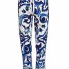 Men * | Dolce&Gabbana Blu Mediterraneo Cady Painterly Elasticized Joggers