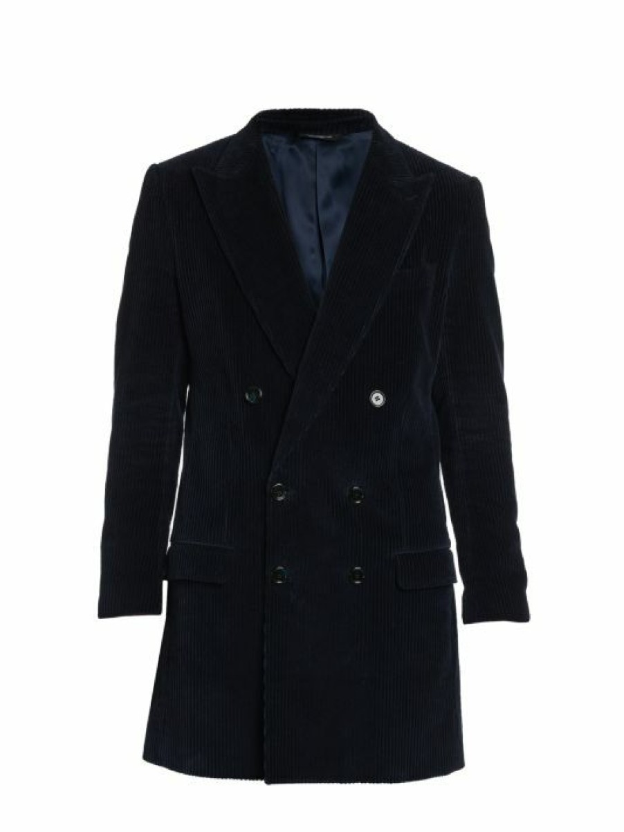 Men * | Dolce&Gabbana Double Breasted Coat For Men