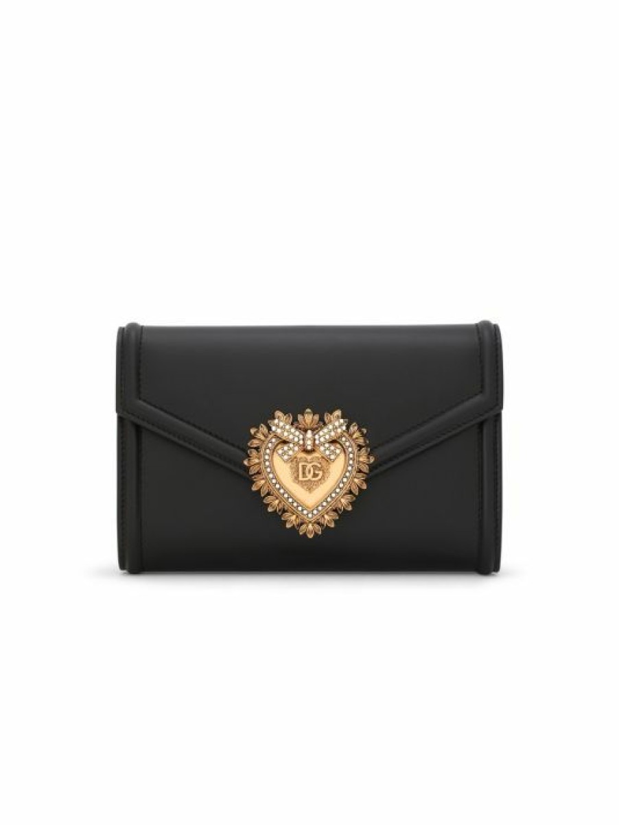 Handbags * | Dolce&Gabbana Mini Devotion Leather Crossbody Bag