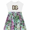 Kids * | Dolce&Gabbana Little Girl'S & Girl'S Embroidered Logo Floral Print Dress For Kids