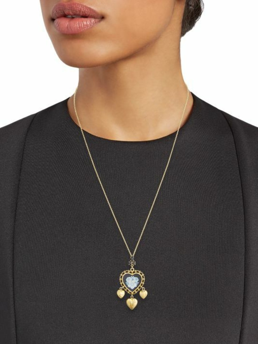 Jewelry * | Dolce&Gabbana 18K Yellow Gold Cameo Pendant Necklace