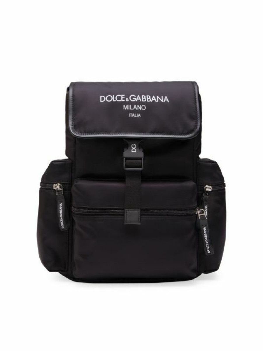 Kids * | Dolce&Gabbana Kid'S Zaino Nylon Backpack For Kids