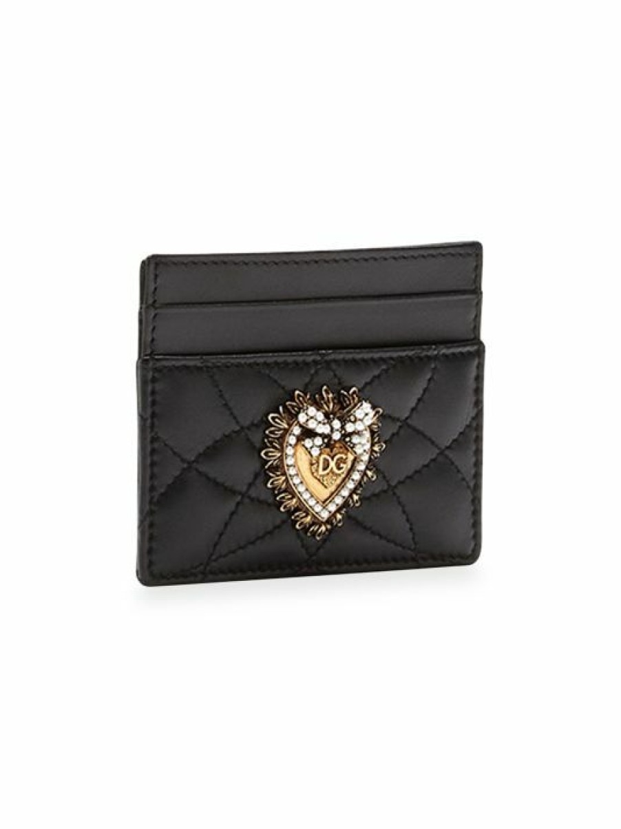 Handbags * | Dolce&Gabbana Devotion Quilted Leather Card Case