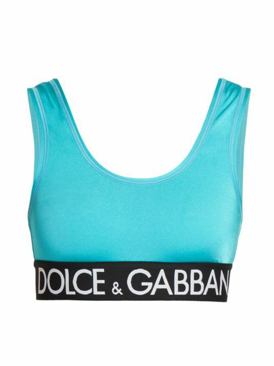 Women'S Clothing * | Dolce&Gabbana Capri Cropped Logo-Hem Top