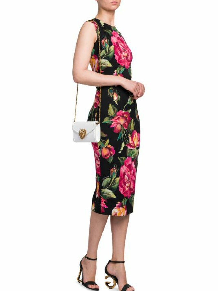 Women'S Clothing * | Dolce&Gabbana Floral Silk Midi Sheath Dress