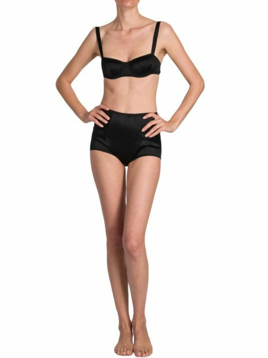 Women'S Clothing * | Dolce&Gabbana Silk-Blend High-Waisted Boyshort Panty