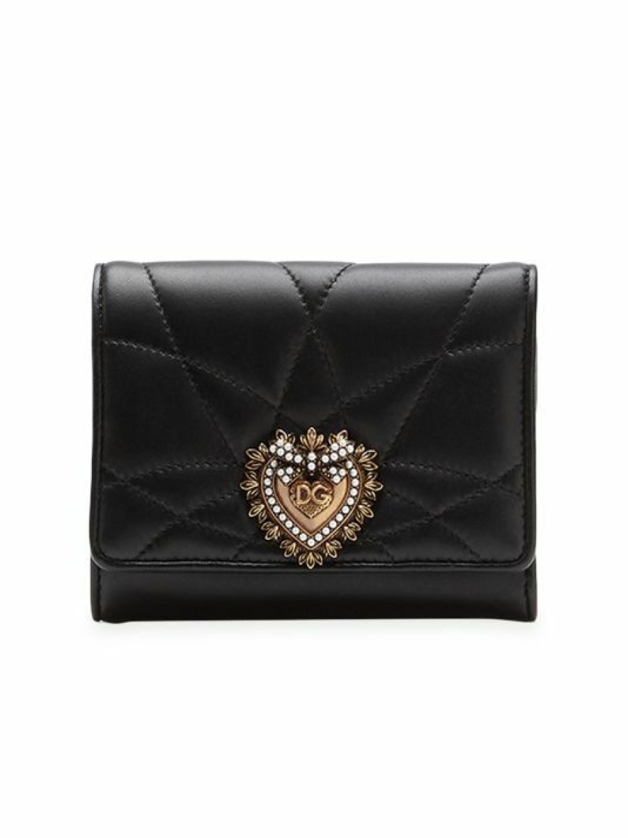 Handbags * | Dolce&Gabbana Devotion Quilted Leather Continental Wallet