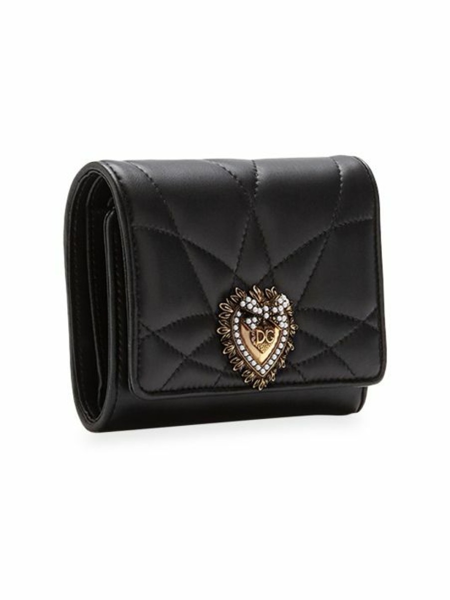 Handbags * | Dolce&Gabbana Devotion Quilted Leather Continental Wallet