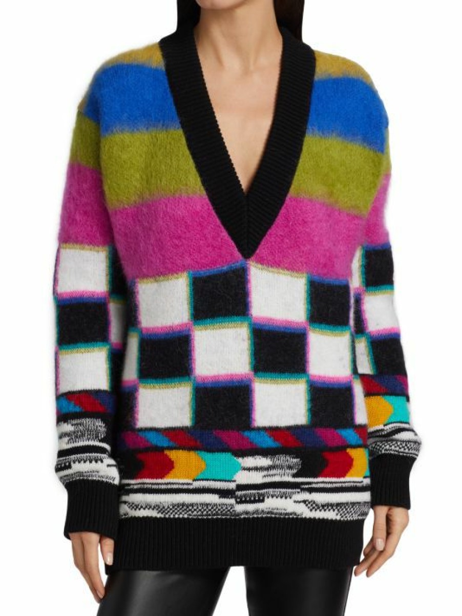 Men * | Dolce&Gabbana Technicolor Mohair-Blend Sweater