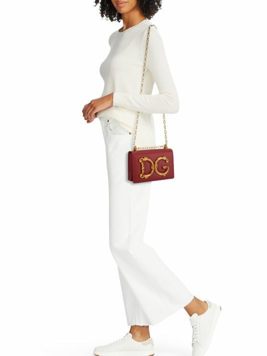 Handbags * | Dolce&Gabbana D&G Girls Leather Shoulder Bag