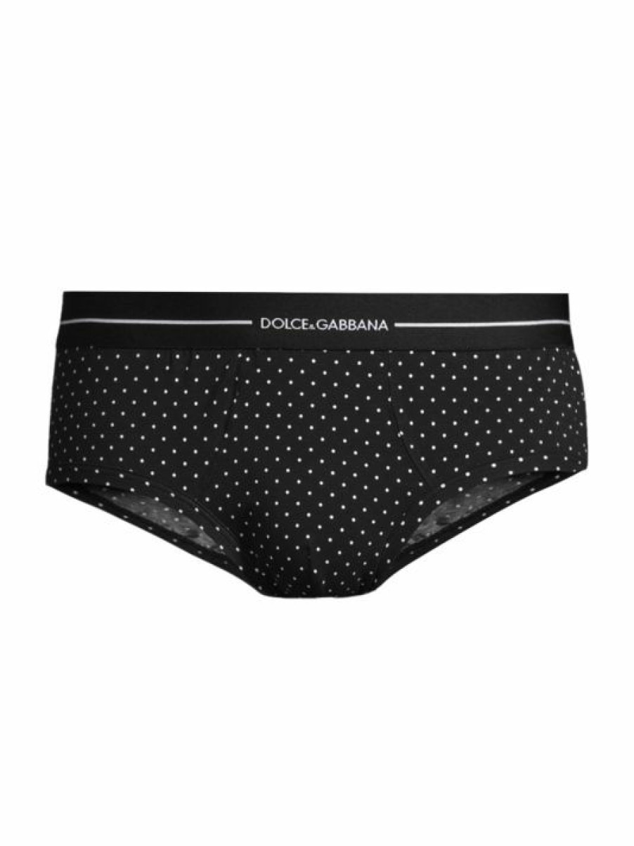 Men * | Dolce&Gabbana Brando Polka Dot Briefs For Men