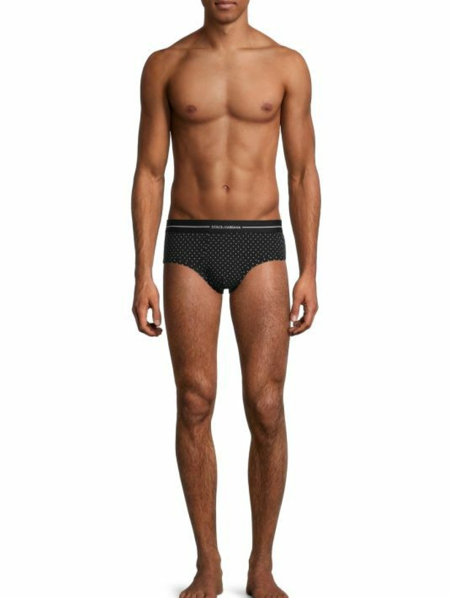 Men * | Dolce&Gabbana Brando Polka Dot Briefs For Men