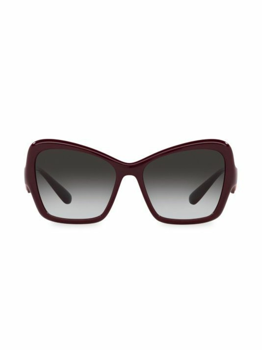 Accessories * | Dolce&Gabbana 55Mm Cat Eye Sunglasess Bordeaux