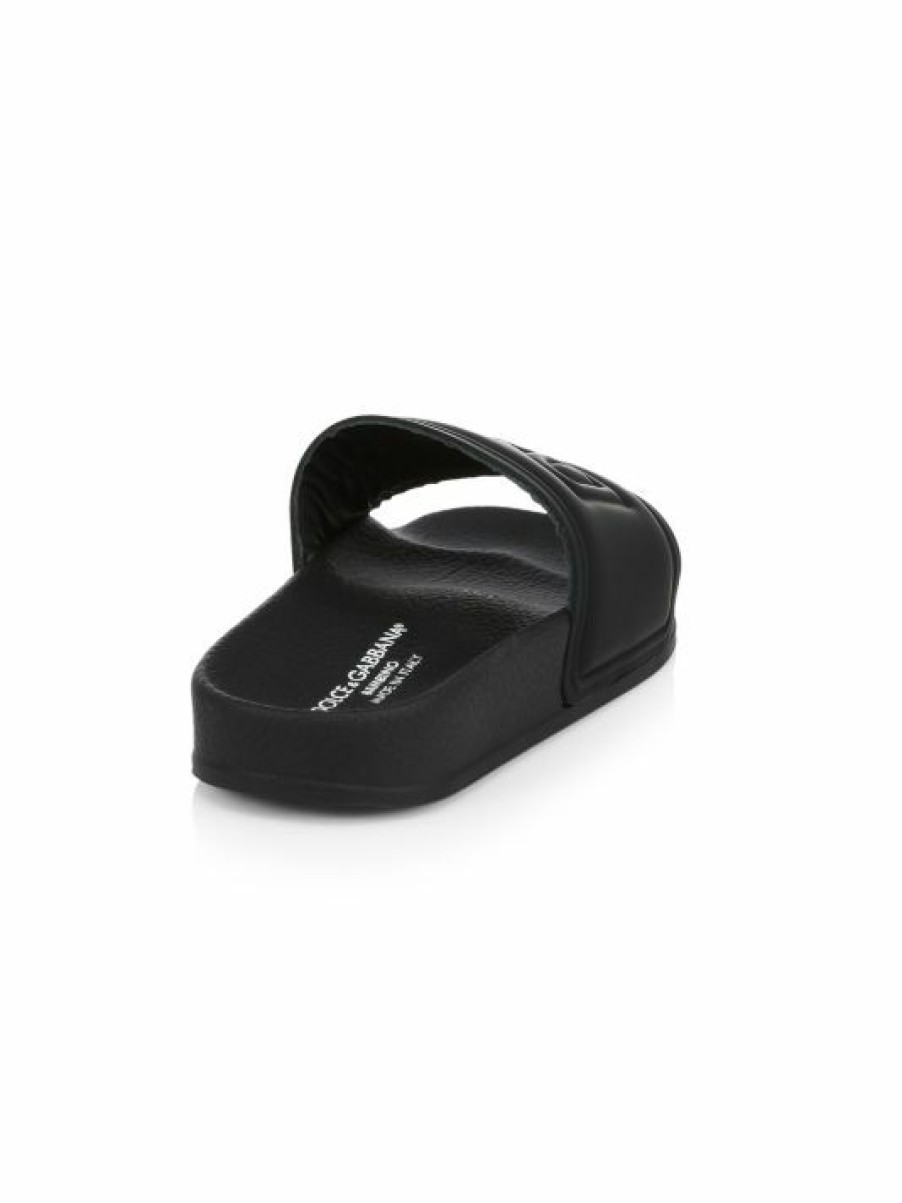 Kids * | Dolce&Gabbana Kid'S Leather Pool Slides For Kids