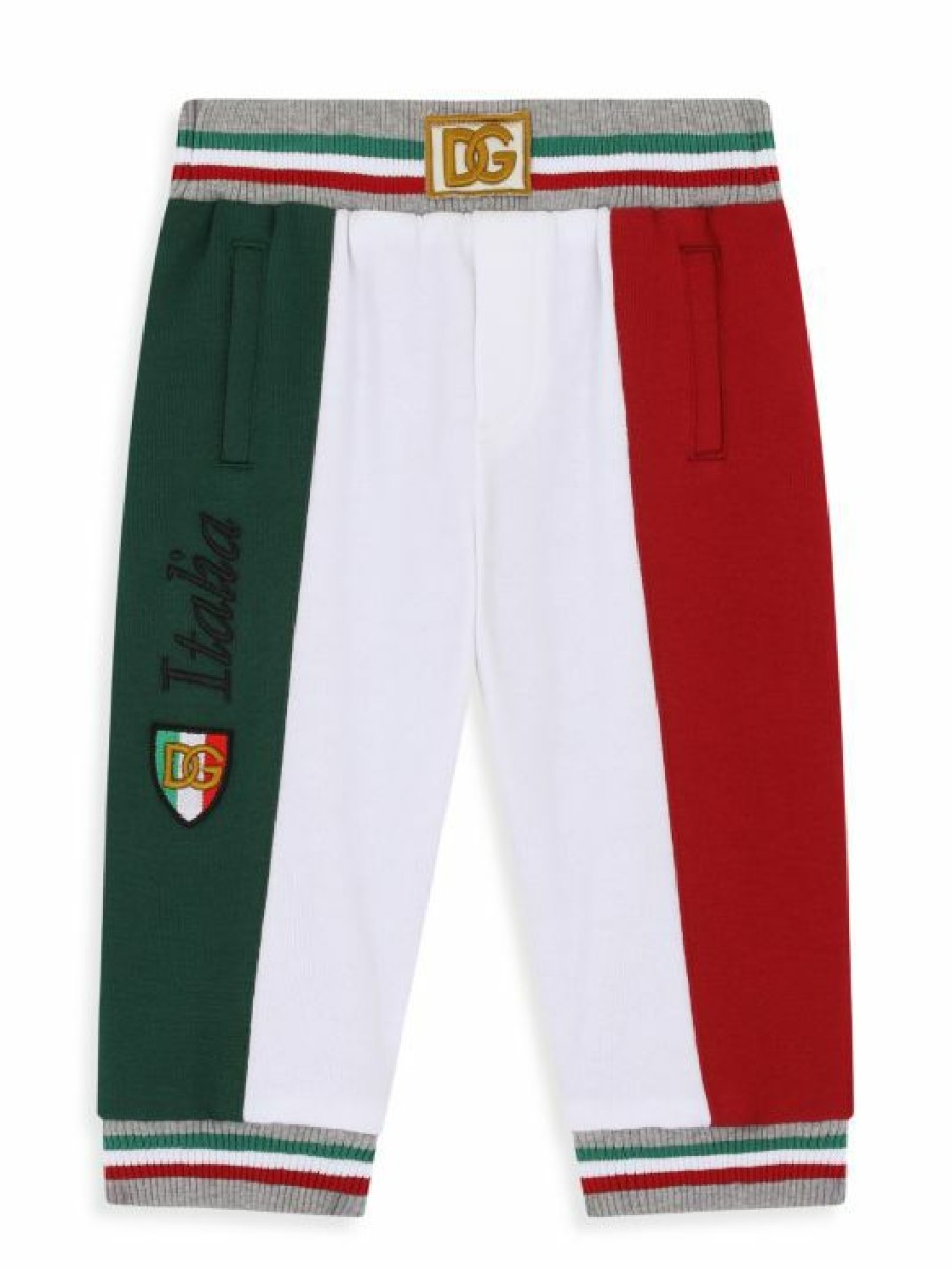 Kids * | Dolce&Gabbana Baby Boy'S Tricolor Logo Joggers For Kids