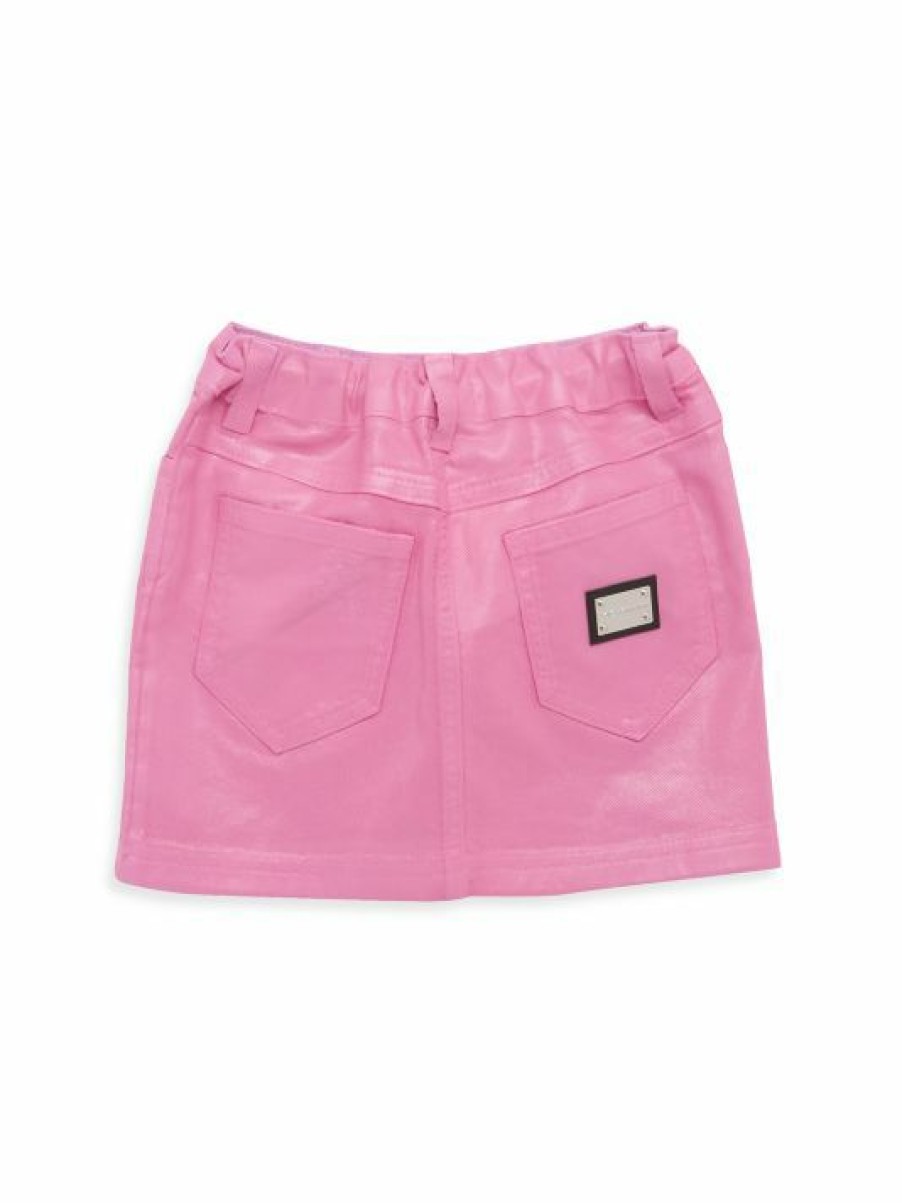 Kids * | Dolce&Gabbana Little Girl'S & Girl'S Glossy Denim Skirt For Kids