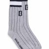 Accessories * | Dolce&Gabbana Striped Cotton Dg Logo Calf Socks For Men