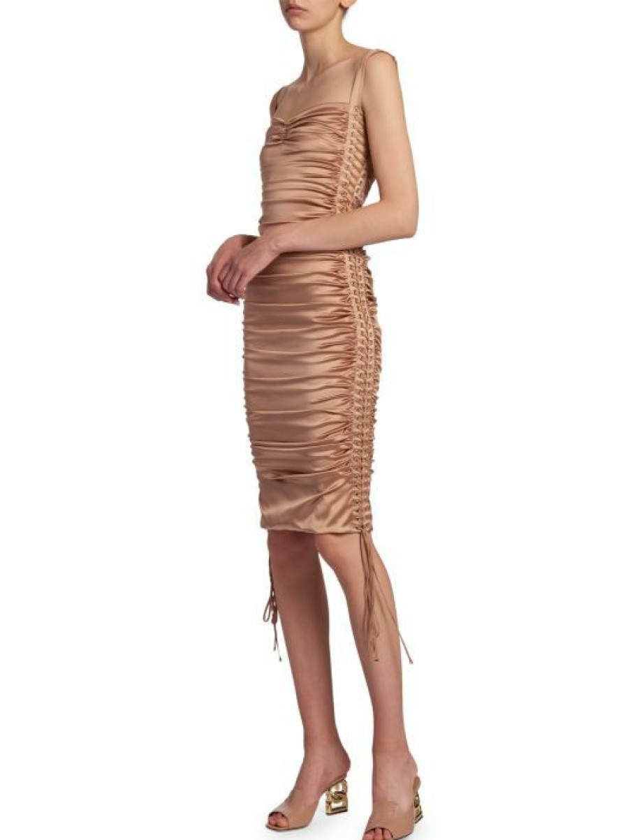 Women'S Clothing * | Dolce&Gabbana Ruched Silk Midi-Dress