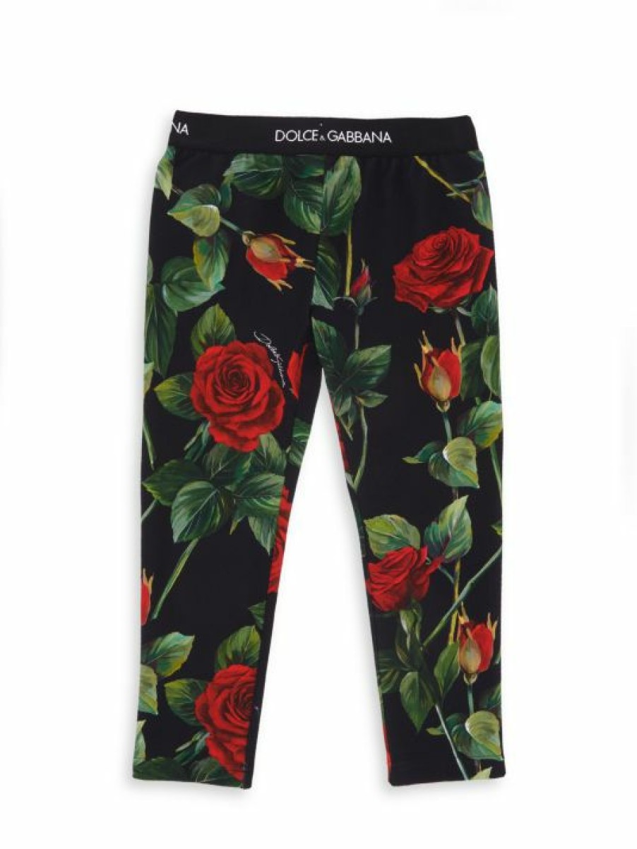 Kids * | Dolce&Gabbana Little Girl'S & Girl'S Rose Print Leggings For Kids