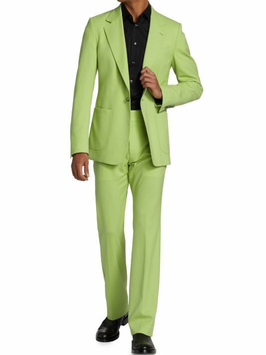 Men * | Dolce&Gabbana Wool-Blend Notch Lapel Suit Jacket For Men