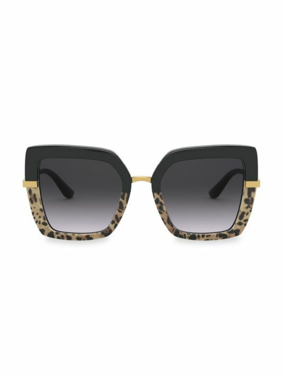 Accessories * | Dolce&Gabbana 52Mm Half-Print Butterfly Sunglasses