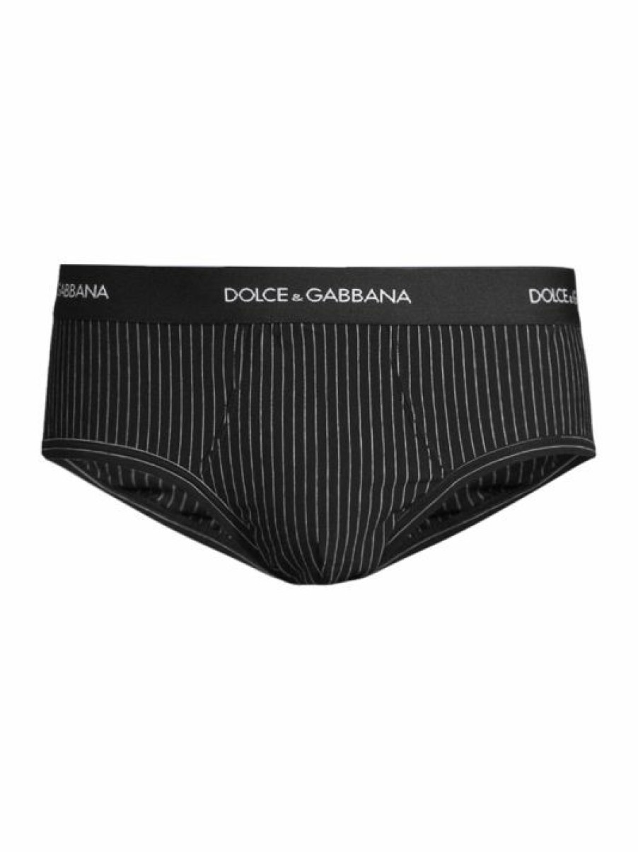 Men * | Dolce&Gabbana Brando Pinstripe Briefs For Men