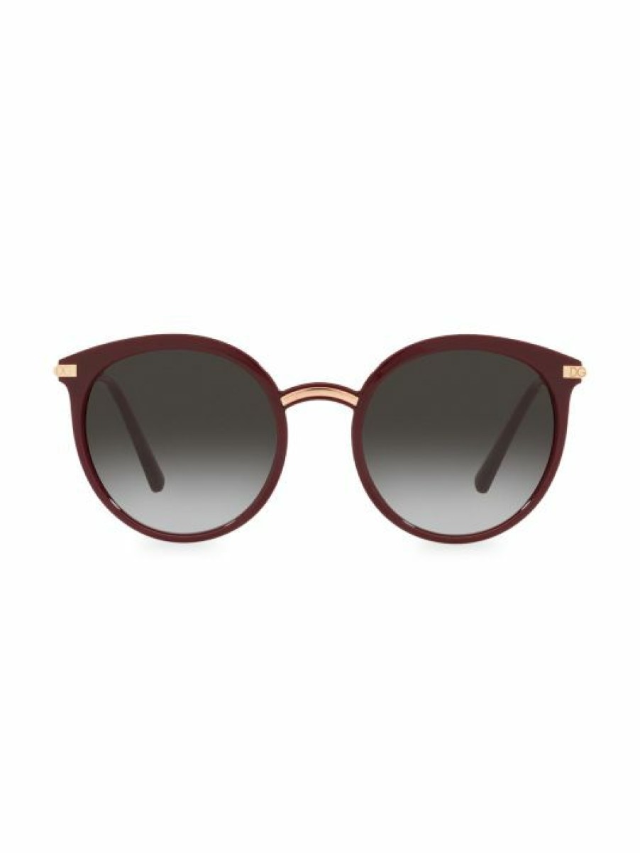 Accessories * | Dolce&Gabbana 52Mm Round Sunglasses