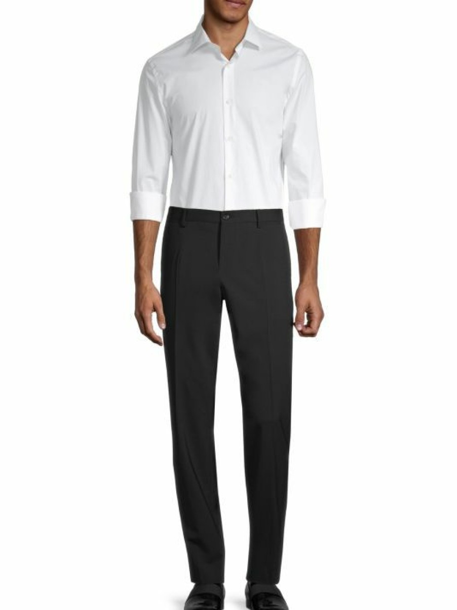 Men * | Dolce&Gabbana Wool Stretch Single Pleated Pants For Men