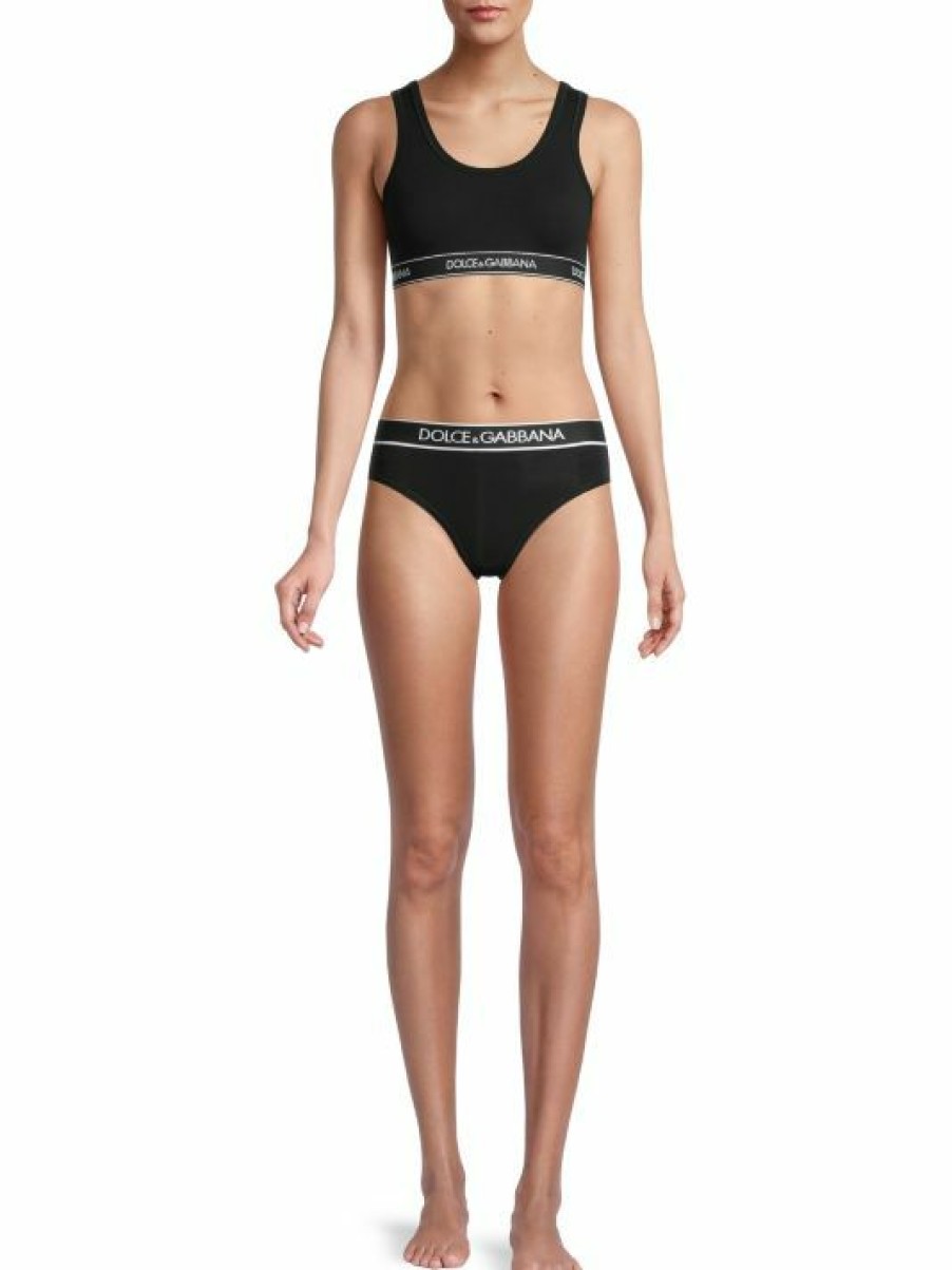 Women'S Clothing * | Dolce&Gabbana Logo Band Sports Bra