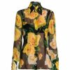 Women'S Clothing * | Dolce&Gabbana Semi-Sheer Floral Shirt