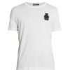 Men * | Dolce&Gabbana Embroidered Crest Cotton T-Shirt For Men