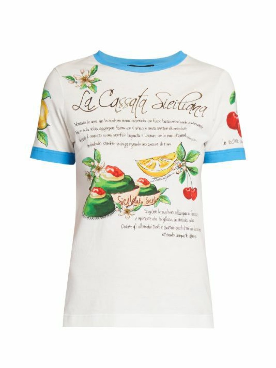 Men * | Dolce&Gabbana Capri Painterly Crewneck T-Shirt