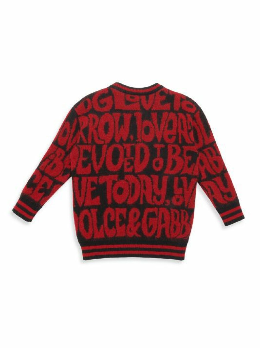 Kids * | Dolce&Gabbana Boy'S Good Vibes Sweater For Kids