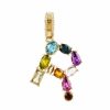 Jewelry * | Dolce&Gabbana Rainbow Alphabet 18K Yellow Gold & Multi Gemstone Initial R Charm