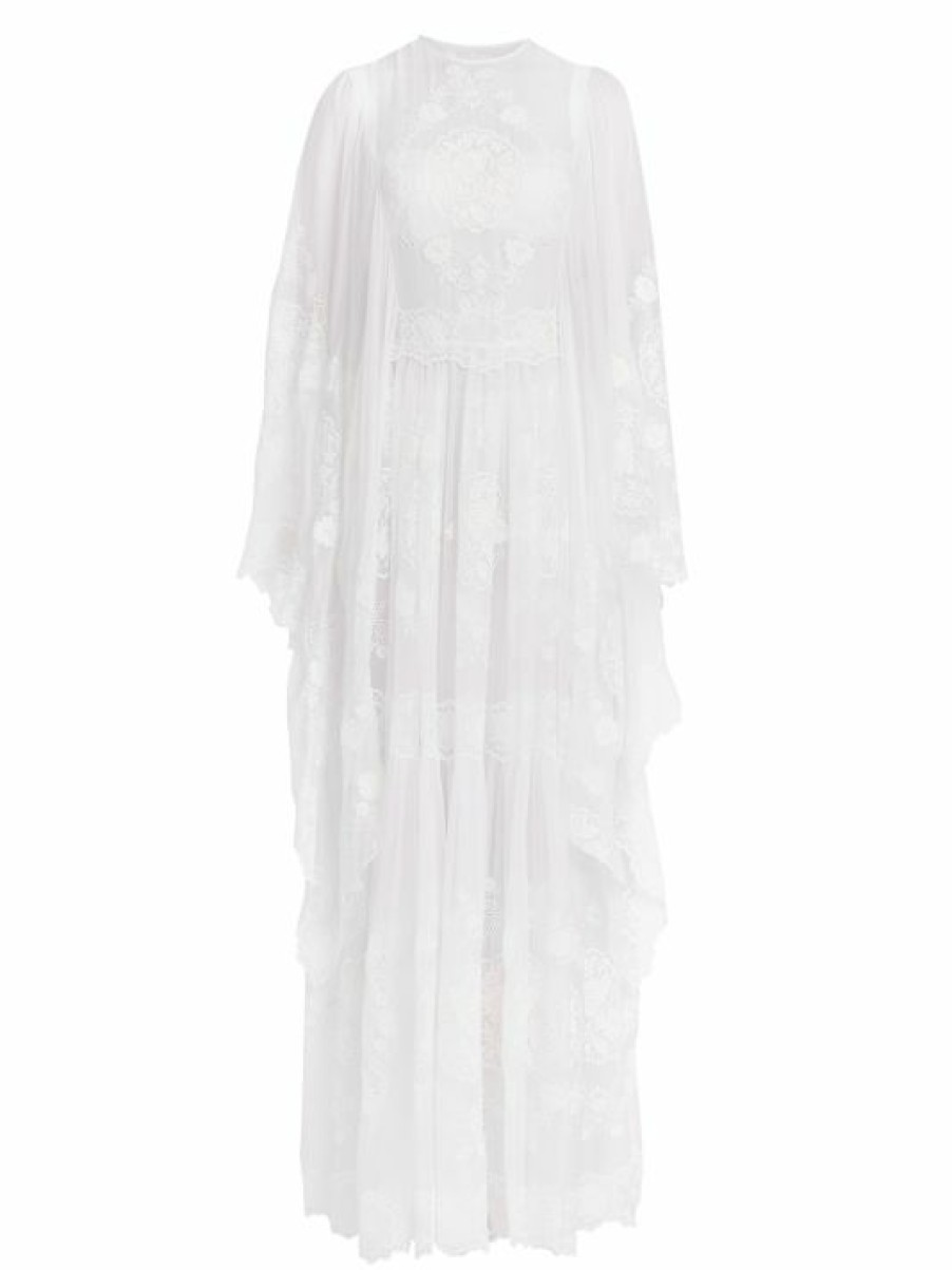 Women'S Clothing * | Dolce&Gabbana Sheer Embroidered & Eyelet Maxi-Dress