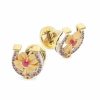 Jewelry * | Dolce&Gabbana 18K Yellow Gold Ruby Horseshoe Cufflinks