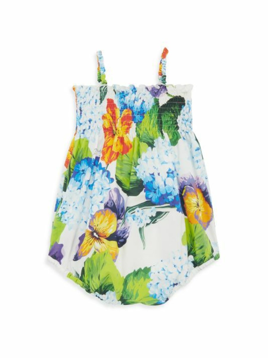 Kids * | Dolce&Gabbana Baby Girl'S Floral Bubble Romper For Kids