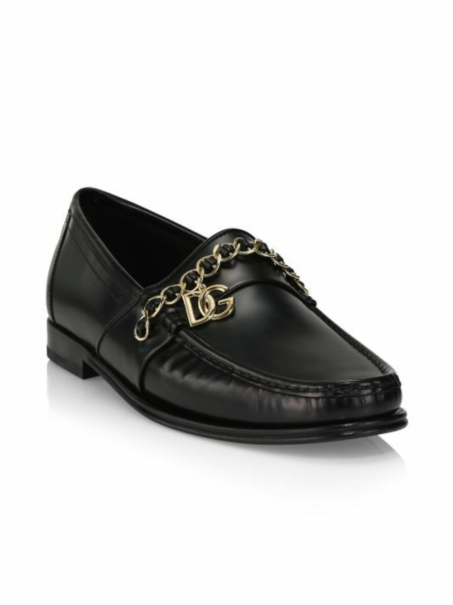 Men * | Dolce&Gabbana Visconti Leather Loafers For Men