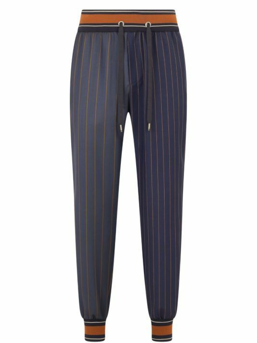 Men * | Dolce&Gabbana Pin-Striped Track Pants For Men