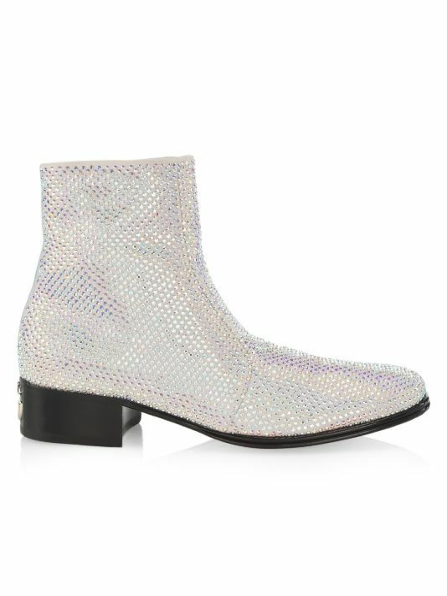 Men * | Dolce&Gabbana Ariosto Crystal Ankle Boots For Men