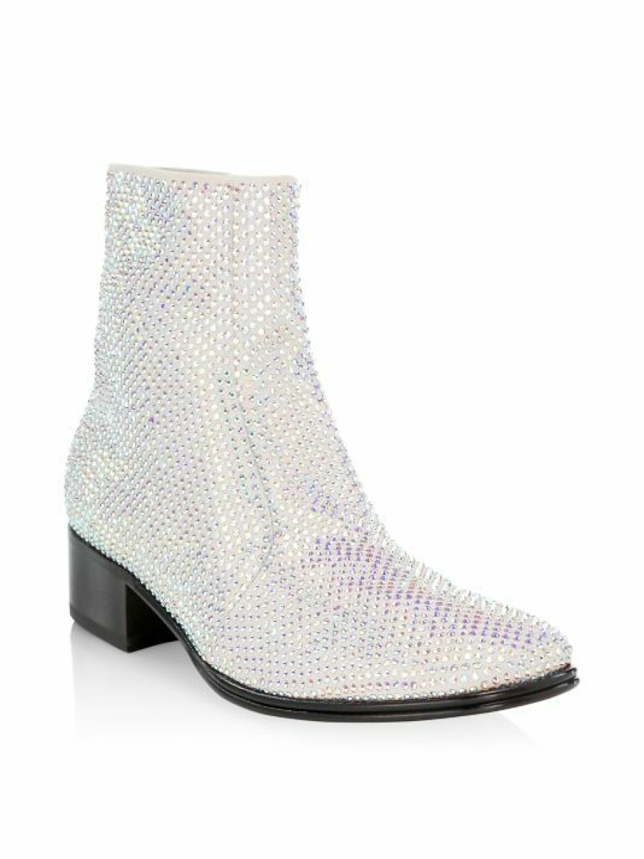 Men * | Dolce&Gabbana Ariosto Crystal Ankle Boots For Men