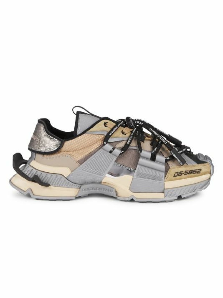 Men * | Dolce&Gabbana Bassa Mixed Media Sneakers For Men