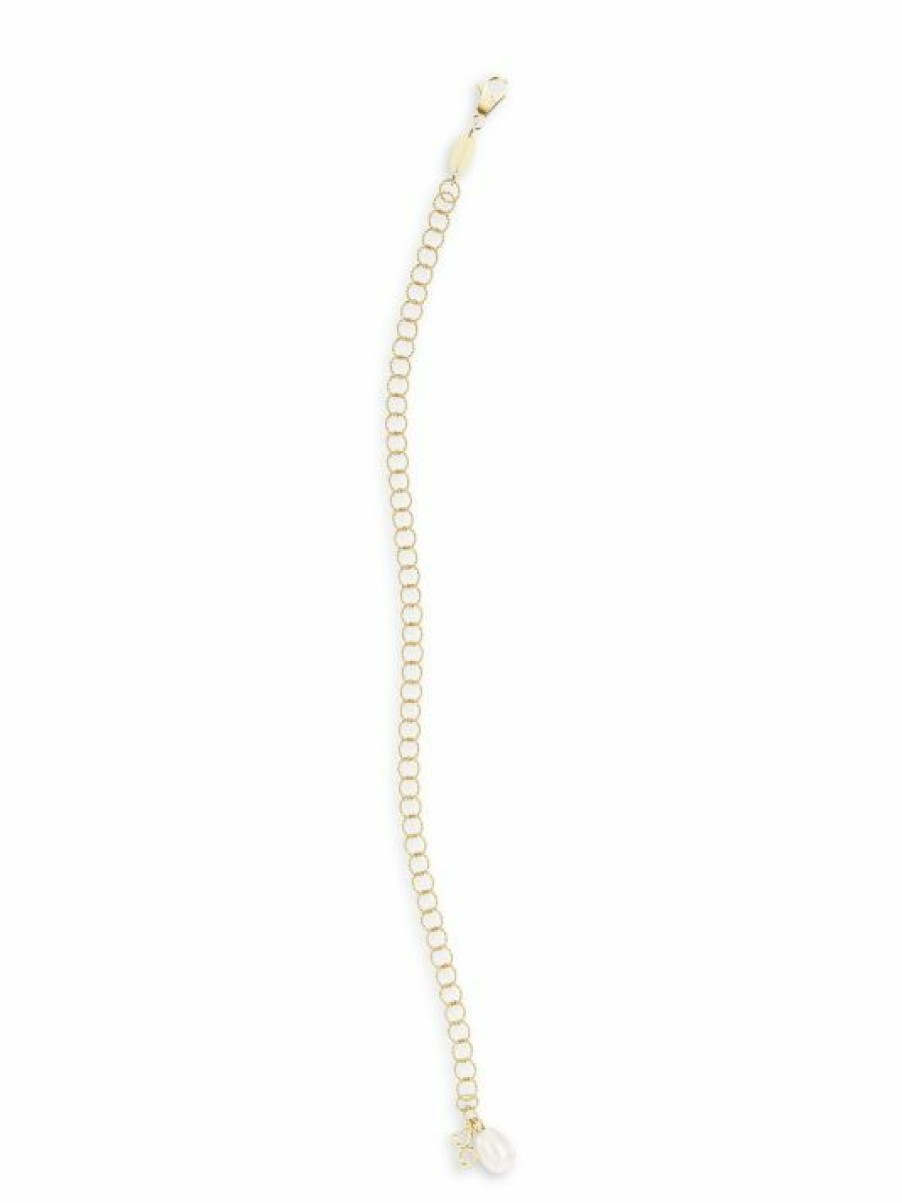 Jewelry * | Dolce&Gabbana 18K Gold & Pearl Cable Chain Bracelet