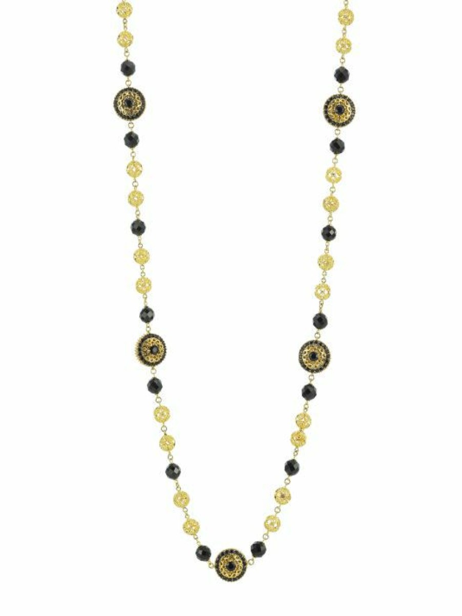 Jewelry * | Dolce&Gabbana 18K Yellow Gold Black Sapphire & Jade Necklace